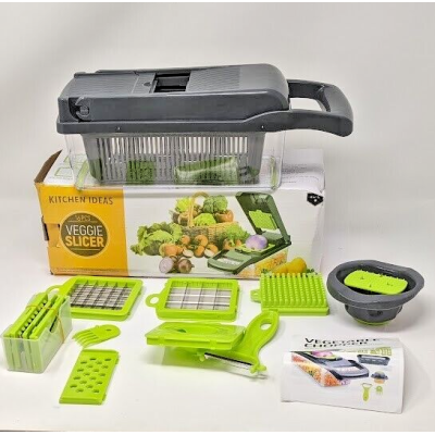 Razatoare multifunctionala Veggie Slicer 16 accesorii incluse lame din otel inoxidabil Razatoare multifunctionala Veggie Slicer 16 accesorii incluse lame din otel inoxidabil