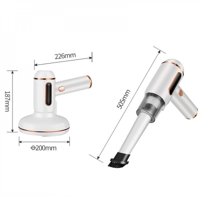 Aspirator portabil de mana  cu dispozitiv de îndepărtare a acarienilor cu lapa UV Alb Aspirator portabil de mana  cu dispozitiv de îndepărtare a acarienilor cu lapa UV Alb