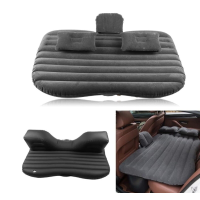 Saltea auto gonflabila 2 perne suprafata catifelata 130 x 80 x 40 cm