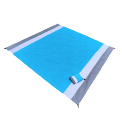 Saltea de plaja patura de camping 210x200cm Albastra