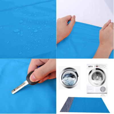 Saltea de plaja patura de camping 210x200cm Albastra