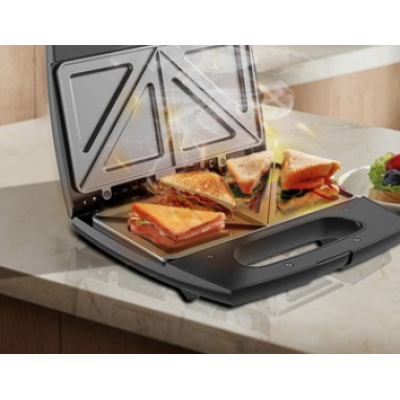 Sandwich Maker AORLIS 1400w AO 78243 cu forme de triunghi si patrat