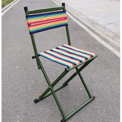 Scaun pliabil camping cu spatar Verde Mov