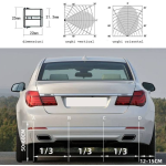 Senzori de parcare universali cu avertizare sonora si pe display negru 22mm