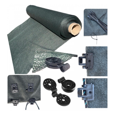 Set 100 Cleme rotunde pentru prins plasa umbrire