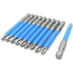 Set 10 Biti LUNGI 70mm magnetici pentru surubelnita