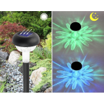 Set 10 lampi solare cu iluminare floare colorata 30 cm