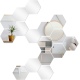 Set 10 Oglinzi Design Hexagon - Oglinzi Decorative Acrilice Cristal - Diamant - Fagure 10 bucati/set