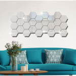Set 10 Oglinzi Design Hexagon - Oglinzi Decorative Acrilice Cristal - Diamant - Fagure 10 bucati/set