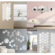 Set 10 Oglinzi Design Hexagon - Oglinzi Decorative Acrilice Cristal - Diamant - Fagure 10 bucati/set