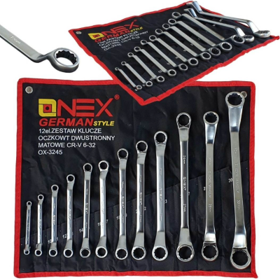 Set 12 chei inelare cu cot 6 / 32mm Chrome Vanadium Cr V OX 3245