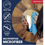 Set 12 lavete microfibra ultra absorbante gri ecologice reutilizabile