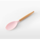 Set 12 ustensile de bucătărie cu mâner de lemn roz