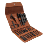 Set 16 piese MANICHIURA profesionala otel negru mat BASE