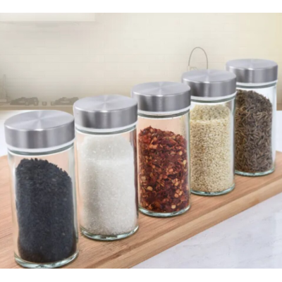 Set 16 recipiente condimente Alimar cu suport rotativ inox