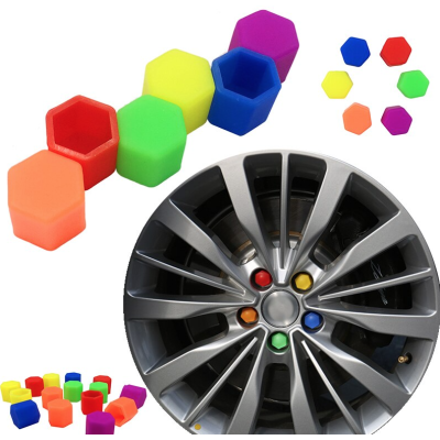 Set 20 capace prezoane 17 MOV INCHIS din Silicon pentru jante