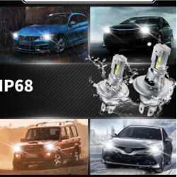 Set 2  Becuri auto LED Fq5 H4 F9 canbus 2 faze 180W/set 20000lm