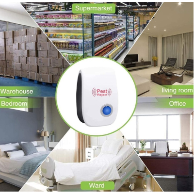 Set 2 Aparate Anti-Rozatoare si Tantari Pest Repeller Alb/Negru