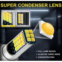 Set 2 Bec Led H7 3030 Smd 90W 9600lm/set cu 2 moduri de lumina (rece si calda) 30 LED