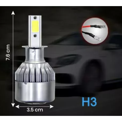 Set 2 becuri auto C6 H3 6000K 36W/bec 8000lm 60LED