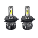 Set 2 becuri auto COB H4, 100W, lumina alb-rece, 12000 lumeni