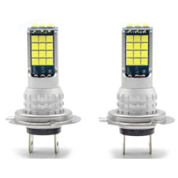Set 2 Becuri Auto cu 30 Led H7 temperatura 6000k putere 90W 8500LM Fara Ventilator