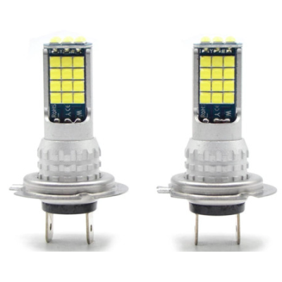Set 2 Becuri Auto cu 30 Led H7 temperatura 6000k putere 90W 8500LM Fara Ventilator