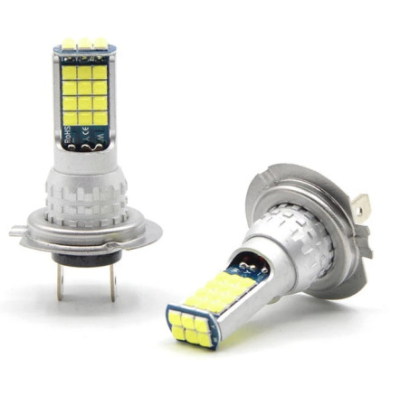 Set 2 Becuri Auto cu 30 Led H7 temperatura 6000k putere 90W 8500LM Fara Ventilator