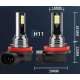Set 2 becuri auto H11/H8 12 LED putere 80W temperatura 6000K