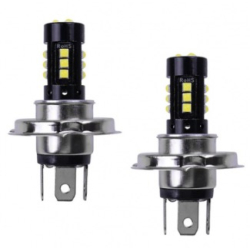 Set 2 Becuri auto H4 15 LED 160W 6000K 9600 lumeni