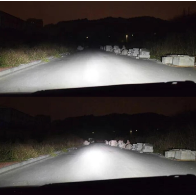 Set 2 becuri auto H4 cu 42 LED SMD 120W 6000k 12/80V doua faze lupa