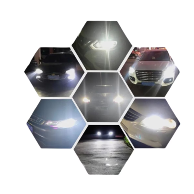 Set 2 becuri auto H4 cu 42 LED SMD 120W 6000k 12/80V doua faze lupa