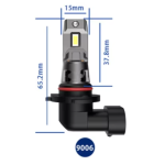 Set 2 becuri auto LED 9006 K7 model 3570 de 100W 10000 lumeni 6000k