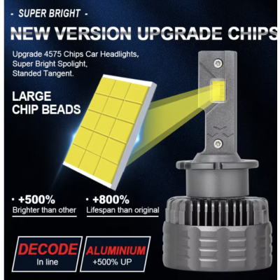 Set 2 becuri auto LED D2S /R 180W/set canbus 23000 lumeni 6000k