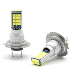 Set 2 becuri auto LED H7 30LED putere 80W cu 4000LM si temperatura culoare 6000K