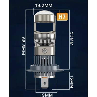 Set 2 Becuri auto LED K88 H7 280W/set cu lupa 28000lm