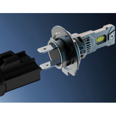 Set 2 becuri auto LED mini H7 K13 model 3570 de 150W 19000 lumeni 6000k