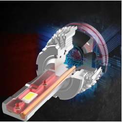 Set 2 Becuri D2s X 20 Auto LED 10000k 110W/Set Canbus 5600LM Carcasa Rosie