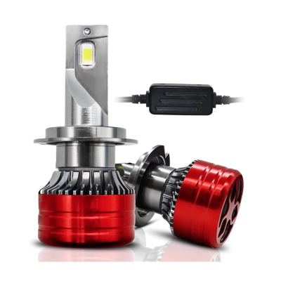 Set 2 Becuri D2s X 20 Auto LED 10000k 110W/Set Canbus 5600LM Carcasa Rosie