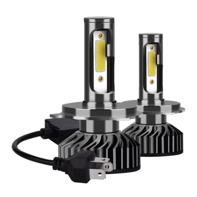 Set 2 becuri LED auto F2 H4 putere 100W temperatura 6000K lumina alba rece XL