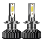 Set 2 becuri LED auto F2 H7 putere 100W temperatura 6000K 12000 lm lumina alba rece XL
