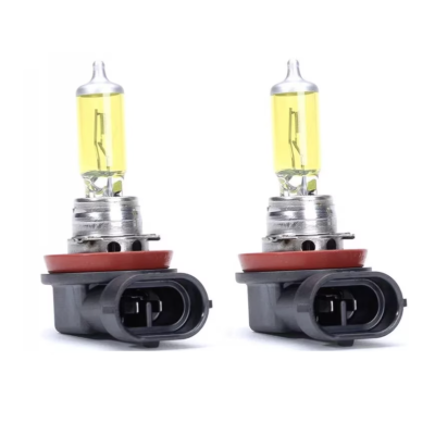 Set 2 becuri LED auto H11 de 12V 100W 6000K HOD galbene XENON