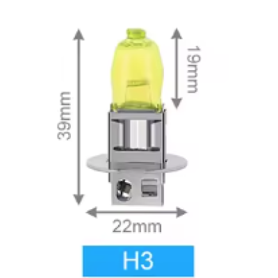 Set 2 becuri LED auto H3 de 12V 100W 6000K HOD galbene XENON