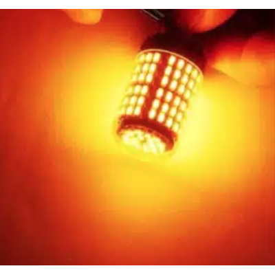 Set 2 Becuri LED Canbus 1156 Pozitie Portocaliu BA15S P21W 144 LED-uri