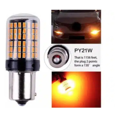 Set 2 Becuri LED Canbus 1156 Pozitie Portocaliu BA15S P21W 144 LED-uri