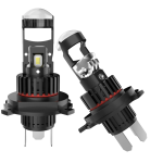 Set 2 becuri led cu lupa pro H4 LED K88 280w 12V 6500k 28000 LM