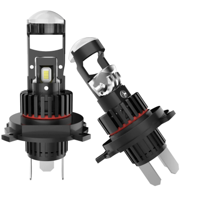 Set 2 becuri led cu lupa pro H4 LED K88 280w 12V 6500k 28000 LM