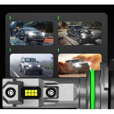 Set 2 becuri LED F11 H4 de 12000 lm 12 V putere 100W