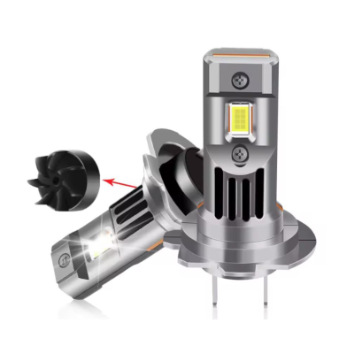 Set 2 becuri LED H7 cu ventilator 60W/set 12V