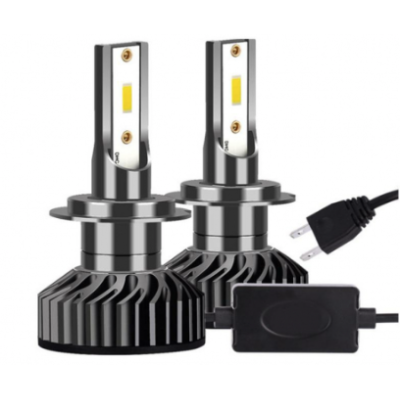 Set 2 becuri LED H7 F2 COB Canbus 100W lumina alb-rece 12.000 lumeni